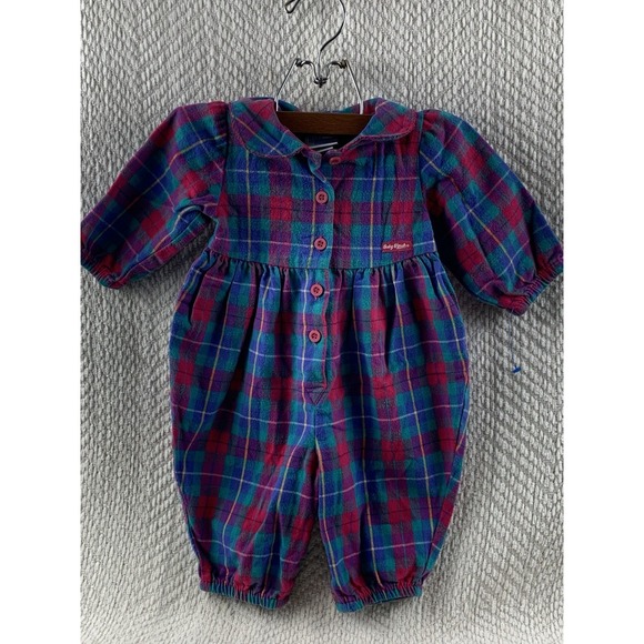 OshKosh B’gosh Other - Vintage OshKosh Baby B'gosh Bubble Romper 3-6 Mos Multi Color Block Plaid USA